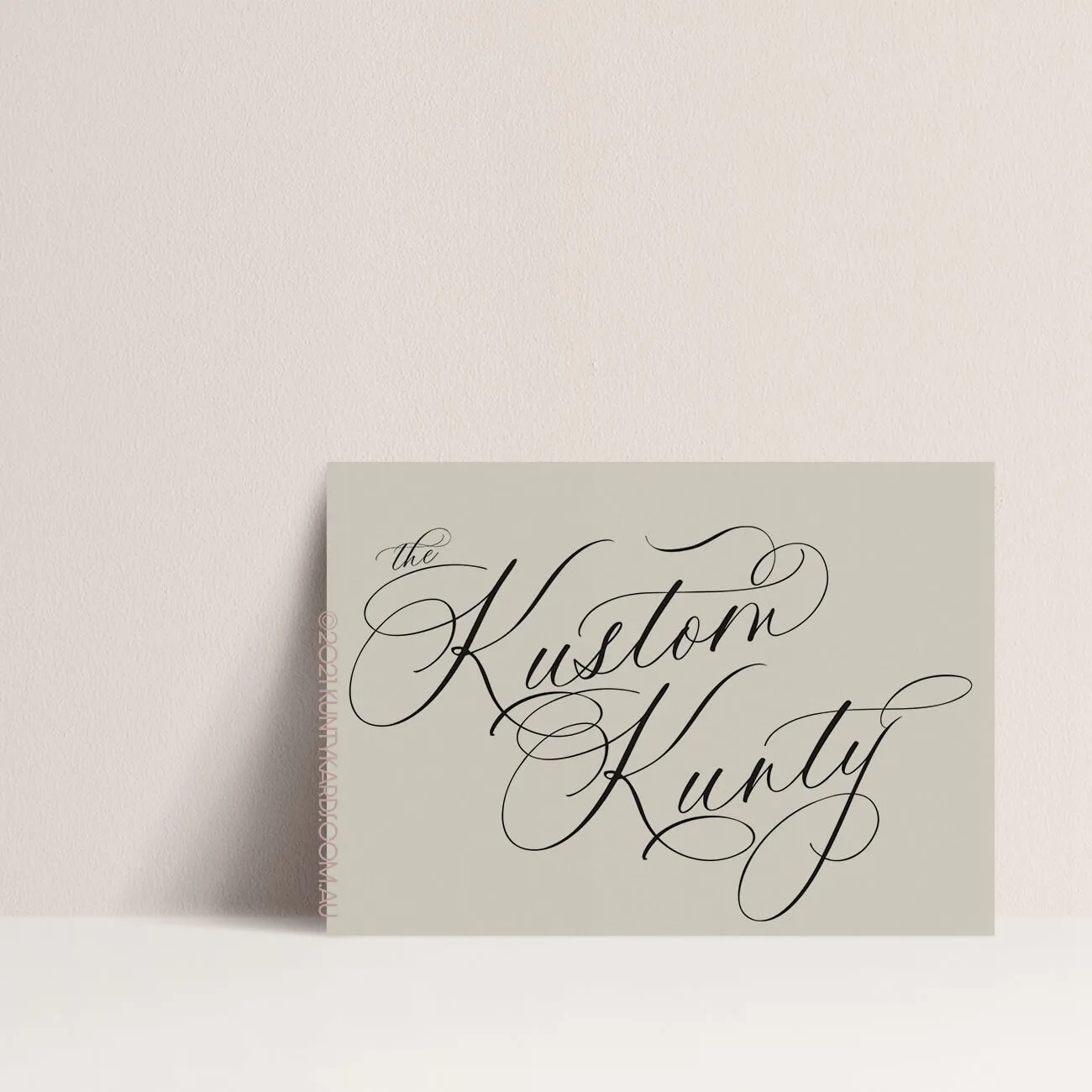 CUSTOM TEXT CARD LANDSCAPE - KUNTY KARDS. PERTH WA