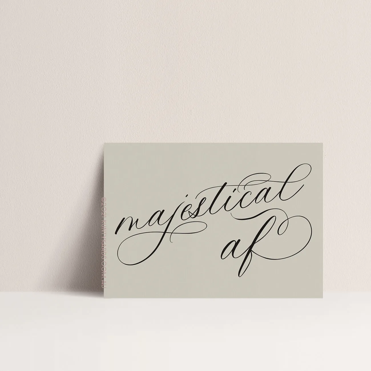 Majestical AF Thank you Greeting Card - Kunty Kards, Perth WA