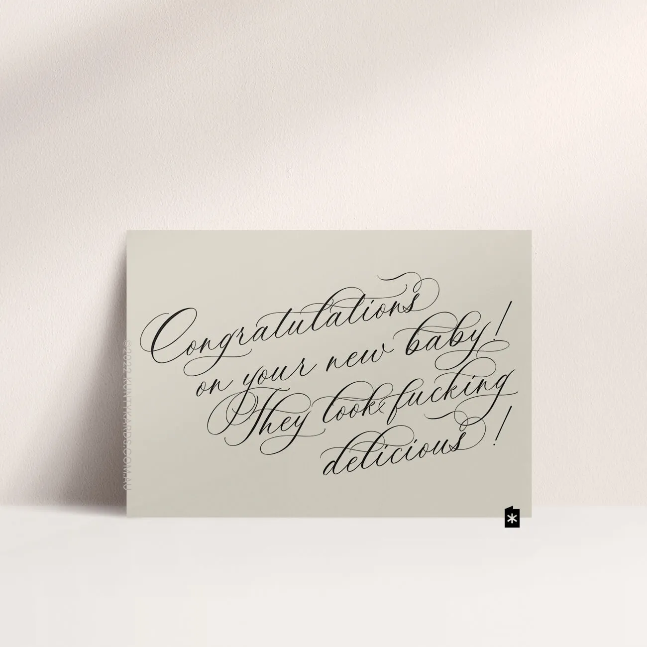 Congrats on the new baby greeting card - gender neutral - Kunty Kards, Perth WA
