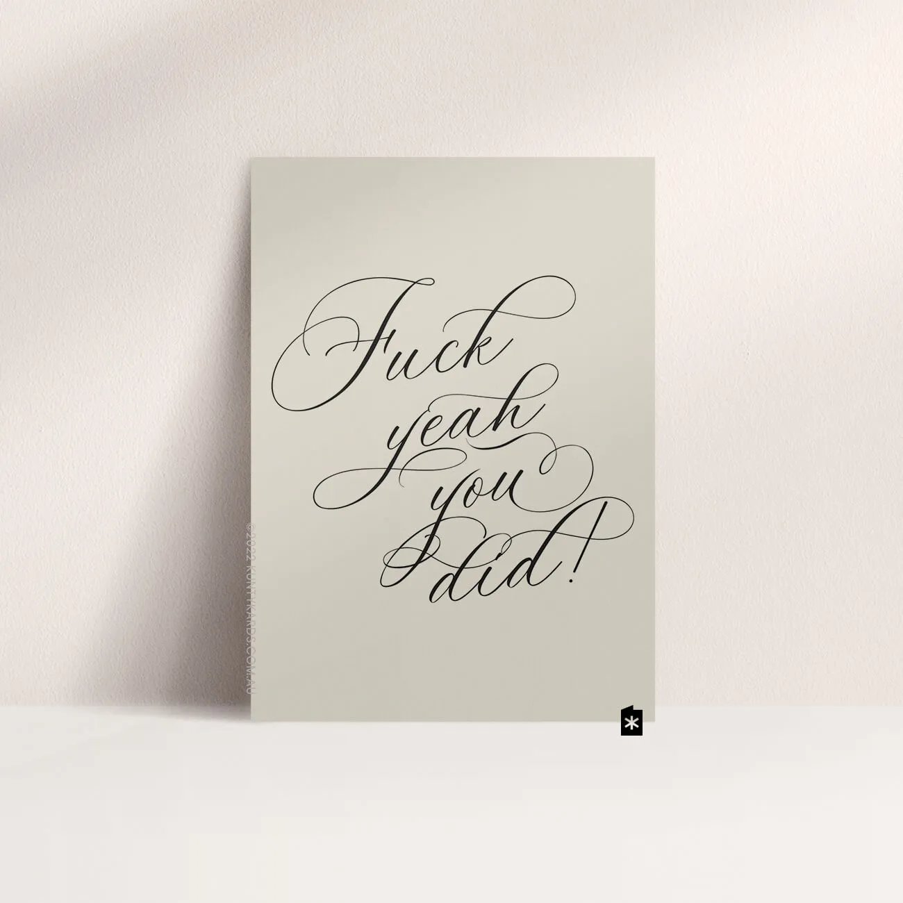Fuck yeah you did greeting card - Kunty Kards, Perth WA